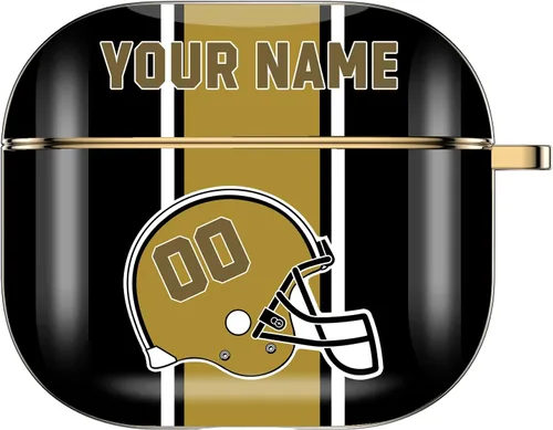 Miniatura 10 de Funda personalizada para casco de fútbol americano con nombre y número para AirPods Pro de 3ª generación Pro 2 (2019 2021 2022) Funda protectora