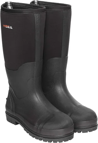 Miniatura 9 de HISEA - Botas de trabajo para hombre, botas de lluvia de neopreno, botas para barro con suela aislante