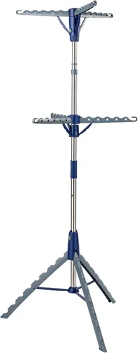 Miniatura 3 de Honey-Can-Do Estante de secado de trípode plegable de 2 niveles – Estante plegable para ropa y lavandería que ahorra espacio, soporte portátil