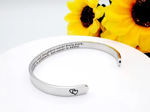 Miniatura 343 de Pulseras inspiradoras para mujer, joyería de acero inoxidable, con refranes, pulsera motivacional con mensaje oculto, pulseras grabadas para mejor