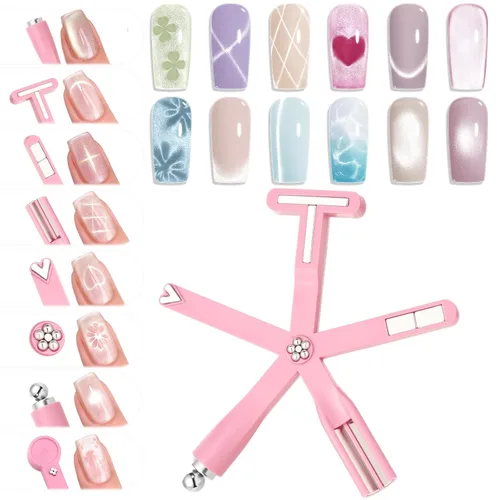 Miniatura 33 de modelones - Juego de 6 esmaltes en gel, tonos verano, rosa, rosa fuerte, rosa neón, blanco, magenta, de suave claro a oscuro,arte para amantes