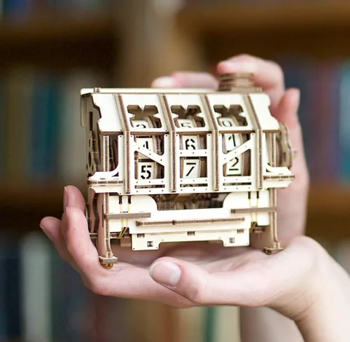 Miniatura 6 de UGEARS STEM Lab Math Series - Rompecabezas 3D educativos e ingeniería únicos con aplicación (contador)