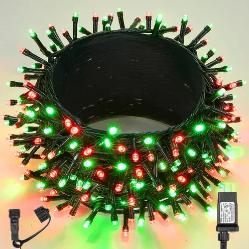 Miniatura 13 de BlcTec Luces de Navidad blancas cálidas, 300 luces LED de 108 pies para árbol de Navidad con 8 modos, impermeables, con certificación UL