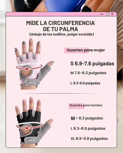 Miniatura 7 de VINSGUIR Guantes de entrenamiento para mujeres y hombres, guantes de levantamiento de pesas transpirables para ejercicio de gimnasio, fitness, Rosa