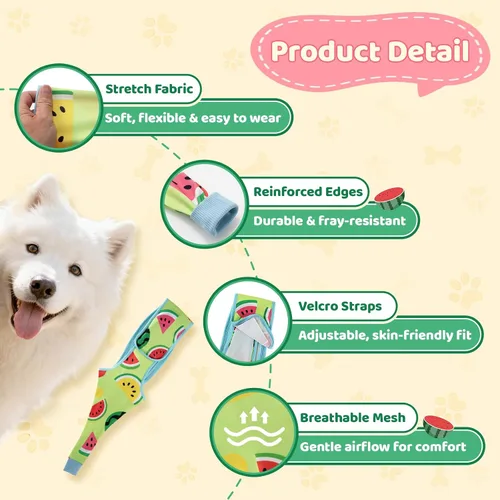 Miniatura 3 de Funda de recuperación de pierna delantera para perro, funda única para evitar lamer, arañazos y mordeduras, alternativa al collar de cono para Sweet