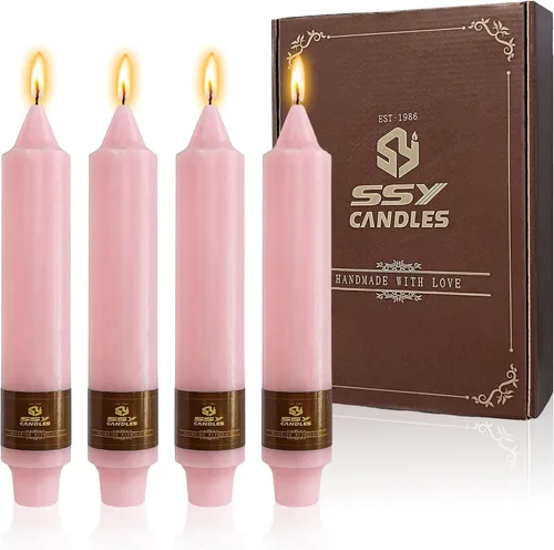 Miniatura 50 de Candelabros cortos de 5 pulgadas con velas cónicas verde oscuro, 4 piezas para cena, hogar, boda, fiesta, decoración