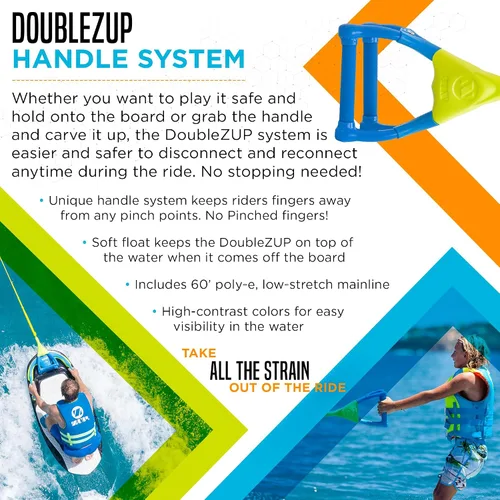Miniatura 4 de ZUP You Got This 260 Board and Handle Combo with EVA Foam Padding, All-in-One Kneeboard, Wakeboard, Wakeskate, and Wakesurf Board for Kids, Teens