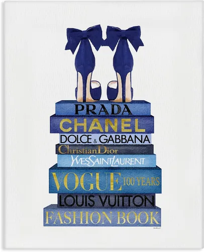 Miniatura 27 de Stupell Industries 'Chic Shoes Glam Bookstack', placa artística de pared, 10 x 15 pulgadas, fácil de colgar y resistente, fabricada en Estados