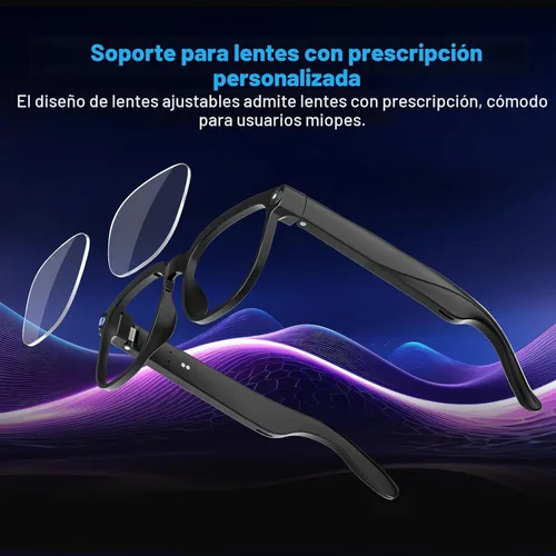 Miniatura 6 de Lentes inteligentes AI con cámara, video HD 4K y captura de fotos, traducción en tiempo real, gafas de grabación con asistente de IA, audio de oído