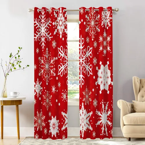 Miniatura 84 de Shrahala Art Nouveau Floral Pattern Blackout Curtain Tiers, Delicate Vine and Flower Design Kitchen Valance Light Blocking Tier Drapes with Rod