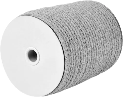 Miniatura 21 de CAQUBO Cuerda de Macramé de Algodón Trenzado de 4 mm, 157 Metros, Color Blanco, Hilo de Macramé para Manualidades, Cuerda de Macramé Suave, Cordón