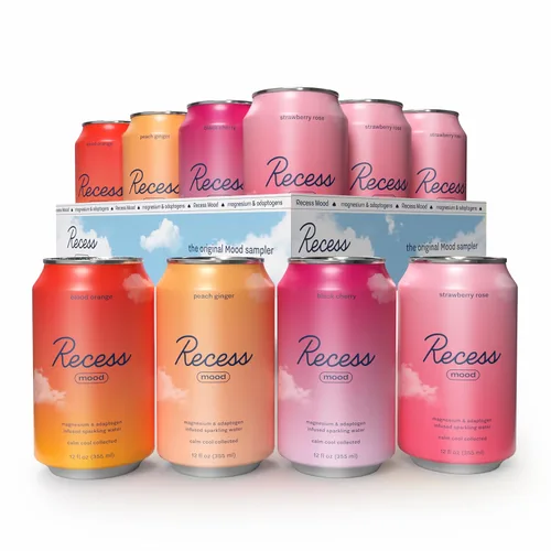 Miniatura 13 de Recess Mood - Bebida calmante con suplemento de magnesio, 12 onzas (Vainilla Naranja, paquete de 12)