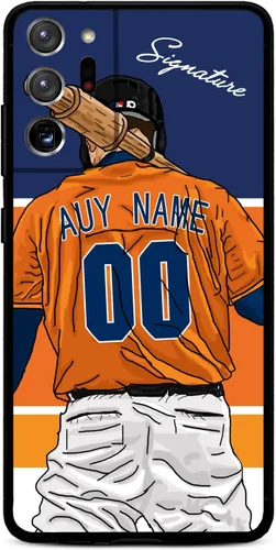 Miniatura 33 de Funda de béisbol personalizada con nombre y número para Samsung Galaxy Note 20/20 Ultra 10 Pro Note 9 8, silicona líquida con protección de cámara