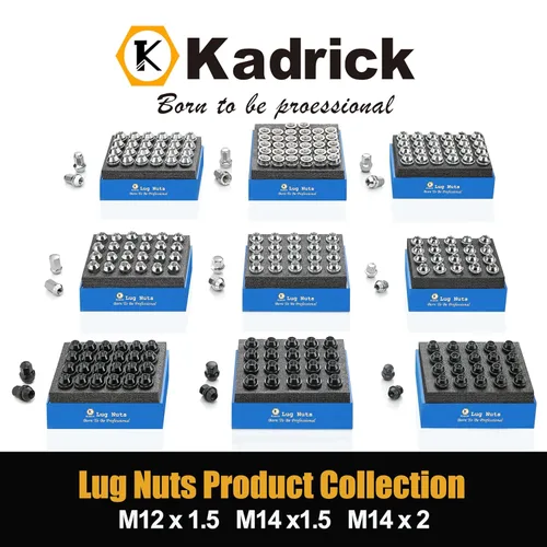 Miniatura 8 de Kadrick 24 tuercas de repuesto M14x1.5 para Ford Expedition/F-150 2015-2024, tuercas de rueda de asiento grandes de una pieza de cromo macizo OEM
