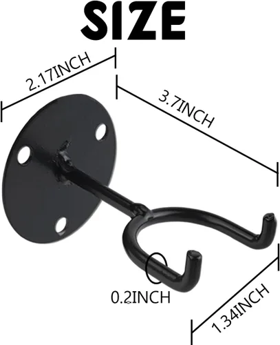 Miniatura 2 de TIHOOD 4PCS Baseball Bat Holder - Black Vertical Wall Mount Display Stand for Man Cave Decor & Sport Memorabilia Storage