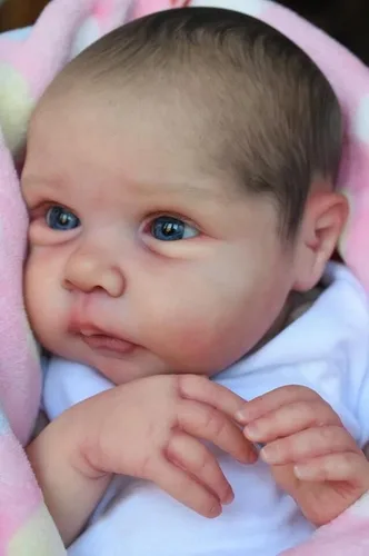 Miniatura 3 de iCradle Muñecas de bebé Reborn realistas de 20 pulgadas, muñeca recién nacida con peso de silicona suave, hecha a mano, regalo para niños y niñas a