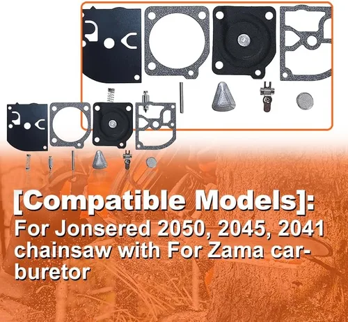 Miniatura 4 de Kit de carburador de motosierra para motosierra Jonsered 2050, 2045, 2041 con carburador para Zama