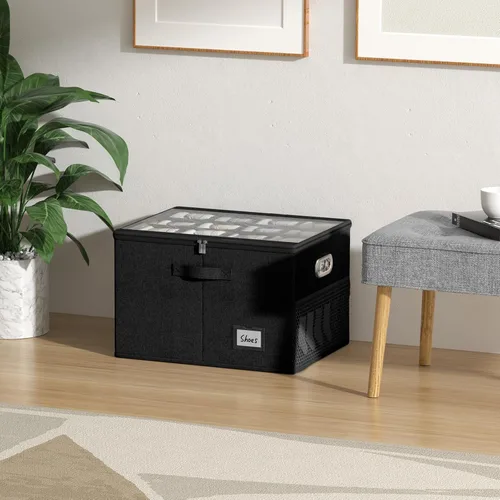 Miniatura 7 de Organizador de zapatos para armario, cajas grandes de almacenamiento con ventana transparente, contenedor de zapatos que ahorra espacio con soporte