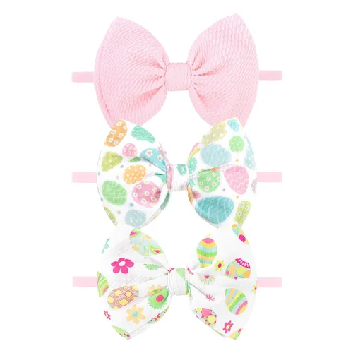 Miniatura 16 de YanJie Lazos de terciopelo para bebé niña, diademas de nailon suaves para recién nacidos, diademas hechas a mano para bebé, accesorios