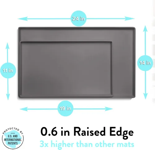 Miniatura 2 de CatGuru Tapete de Comida para Gatos, Tapetes de Alimentación Pequeños y Grandes, Mantel Individual de Silicona 100% Impermeable para Mascotas