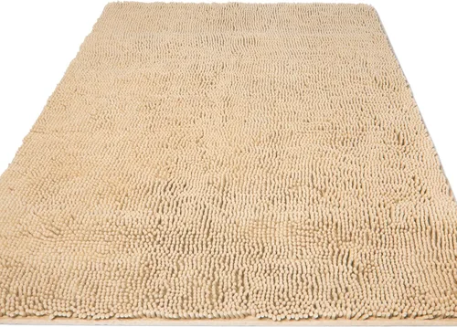 Miniatura 27 de Yeaban Alfombra de pasillo de baño de 24 x 72 pulgadas, antideslizante, alfombra de baño larga de felpilla gruesa, absorbente y lavable, alfombra