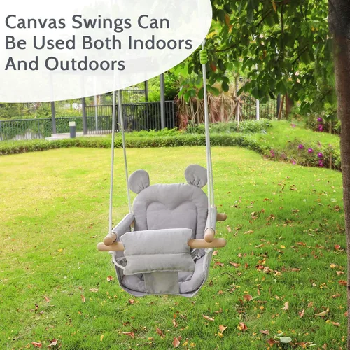 Miniatura 6 de GFU Columpio para bebé, columpios de lona para bebés, columpio seguro para bebés al aire libre, columpio para niños pequeños para interiores