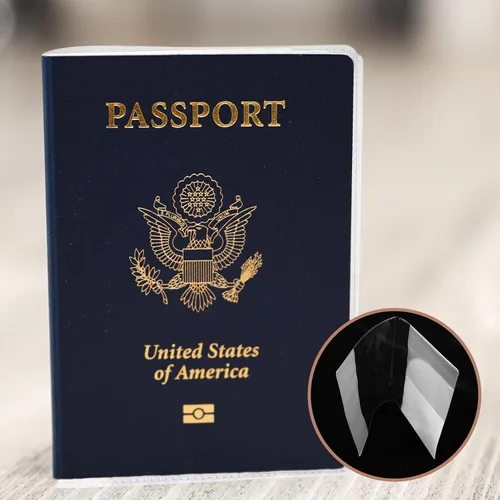 Miniatura 7 de 10 fundas transparentes para pasaporte, funda transparente para pasaporte, protector de pasaporte de plástico para hombres y mujeres, soporte