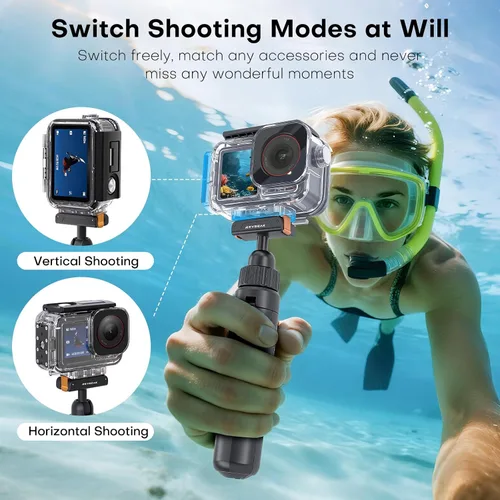 Miniatura 3 de REYGEAK Funda impermeable para DJI Osmo Action 5Pro/4/3,164FT/50M Kit de buceo de carcasa protectora subacuática, carcasa de buceo con interfaz
