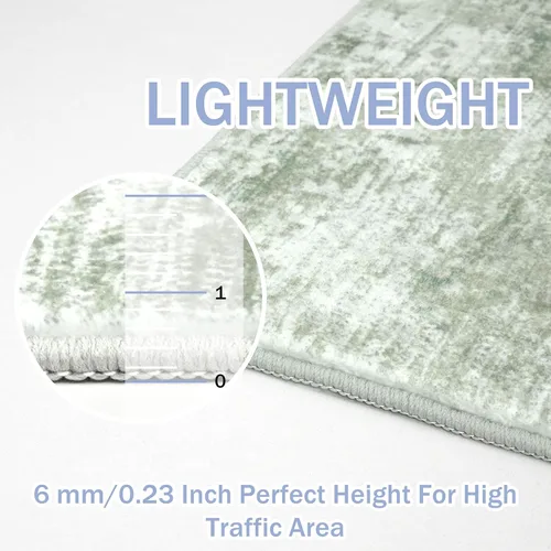 Miniatura 200 de IOHOUZE Alfombra abstracta lavable de 3 x 12 pies para pasillos, antideslizante para cocina, camino de entrada de lana sintética para interiores