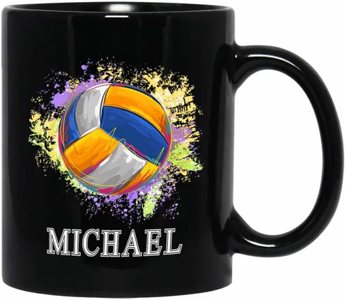 Miniatura 25 de Taza de café de fútbol personalizada con nombre, regalos para hombres, mujeres, amantes del fútbol, taza de cerámica negra personalizada de 11 onzas