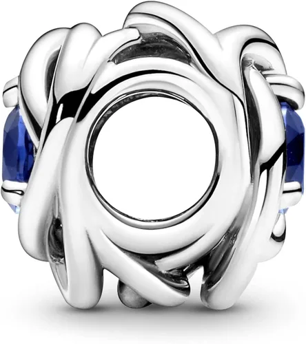 Miniatura 3 de PANDORA Dije de plata de ley con gritos azules de princesa, cristal