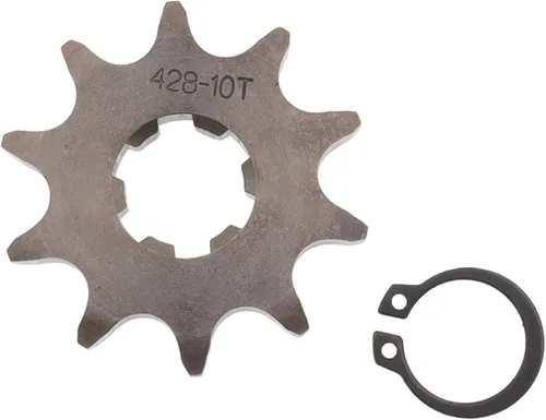 428 Piñón delantero Enigine con clip para motocicleta Dirt Bike (16.850-0.669 in, 10T)