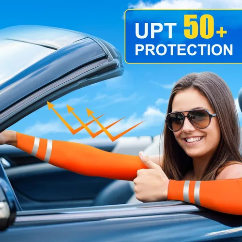 Miniatura 2 de SATINIOR 6 pares de mangas de compresión para brazos con protección solar UV, para mujeres y hombres, golf, deportes al aire libre Color vívido