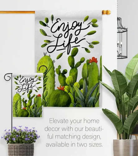 Miniatura 8 de Breeze Decor Cactus Life - Bandera de jardín – Regional Southwest Desert Country Succulent Area – Cartel de decoración de la casa pequeño