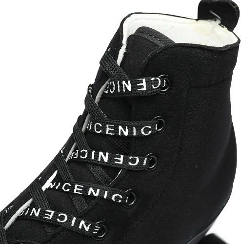 Miniatura 3 de Exgingle - Patines negros de gamuza para exteriores para mujeres y hombres