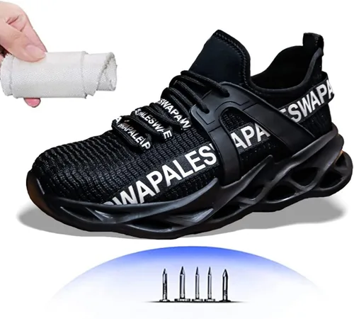 Miniatura 5 de Zapatos de seguridad para el trabajo para hombres y mujeres, zapatos de trabajo de construcción para senderismo, senderos y tenis.