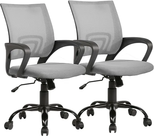 Miniatura 19 de PayLessHere Silla de Oficina para Computadora Ergonómica Económica Silla de Escritorio Ajustable Cómoda de Respaldo Medio para Tareas con Ruedas