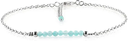 Miniatura 93 de YANARA Pulsera de tobillo para mujer, piedra de nacimiento natural, cuentas de piedras preciosas, tobillera delicada hecha a mano de 9 pulgadas +