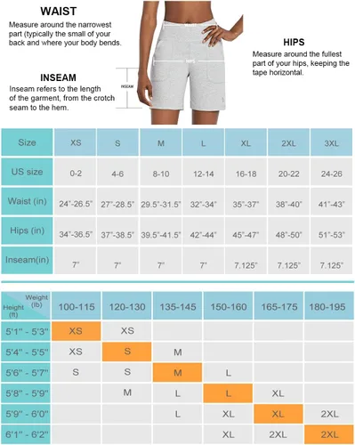 Miniatura 7 de BALEAF - Bermudas de correr para mujer, shorts largos deportivos de cintura alta con bolsillos