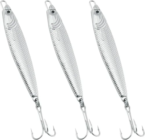 Dr.Fish Anzuelos de Jigging Cuchara de Jigging para Pesca en Agua Salada Señuelos de Casting Cuchara de Metal para Pesca en Surf Señuelos para
