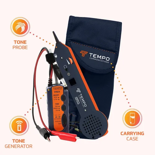 Miniatura 9 de TEMPO Kit de sonda y generador digital de tono de alto rendimiento 711K Trazador de cables profesional Tóner de alambre inmune al ruido