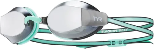 Miniatura 2 de TYR Black Ops 140 EV Gafas de natación espejadas para carreras, ajuste para mujer Dorado/ menta