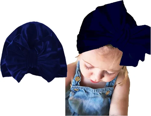 Miniatura 40 de Gorro de punto para bebé con lazos lindos turbante para envolver el sombrero (MZ6)