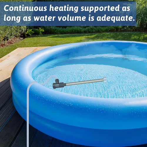 Miniatura 5 de Calentador de agua de inmersión de 3000 W, 240 V, bañera de hidromasaje y piscina inflable, calentador de agua sumergible eléctrico portátil