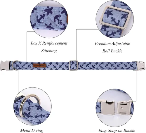 Miniatura 2 de Collar para perro con corbatín de Lionet Paws, Collar de corbatín de verano para perro, Collar para perro ajustable y cómodo, regalo para cachorro
