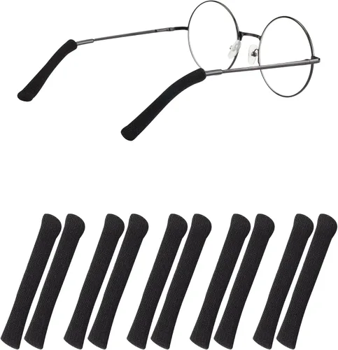 Miniatura 8 de Cojines para las orejas para lentes con tela de algodón, puntas de retenedor de gafas de punto suave, almohadillas elásticas antideslizantes