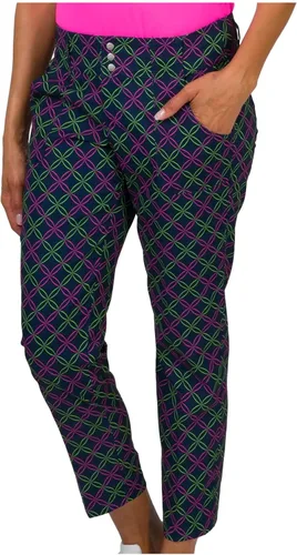 Jofit Apparel - Pantalones deportivos para mujer, de 28 pulgadas, para golf y tenis, estampado de diamantes