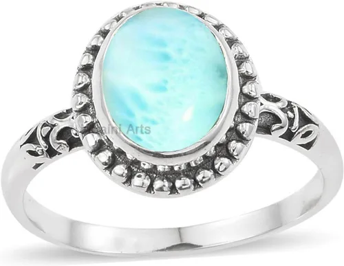 Miniatura 3 de Anillo de plata de ley 925 para mujer, anillo único de gema ovalada hecho a mano