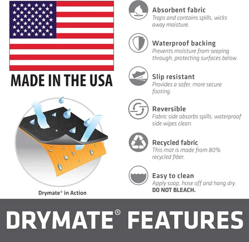 Miniatura 6 de Drymate Tapete de carga (58 x 72 pulgadas), funda de asiento/maletero, absorbente, impermeable, lavable a máquina, protege el interior del vehículo