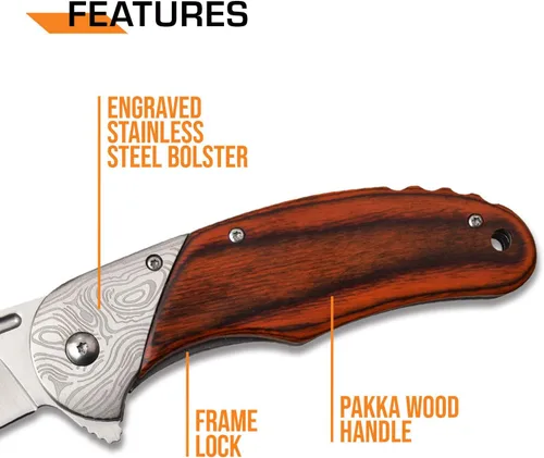 Miniatura 7 de Elk Ridge CUCHILLO ASISTIDO DE MUELLE ER-A957BR